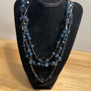 Lia Sophia Navy and Black Necklace